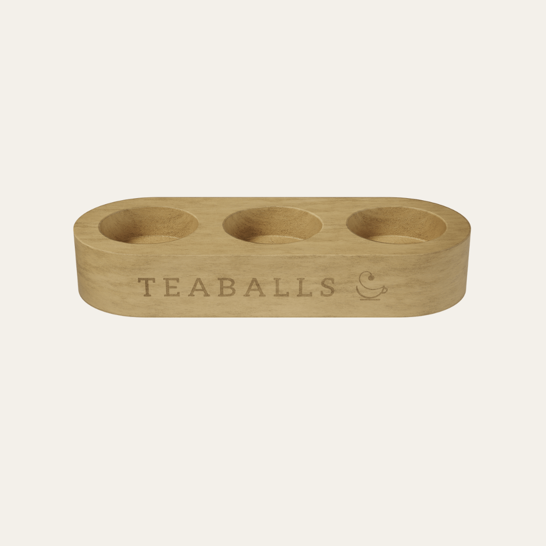 3er Set + Holzaufsteller - Teaballs