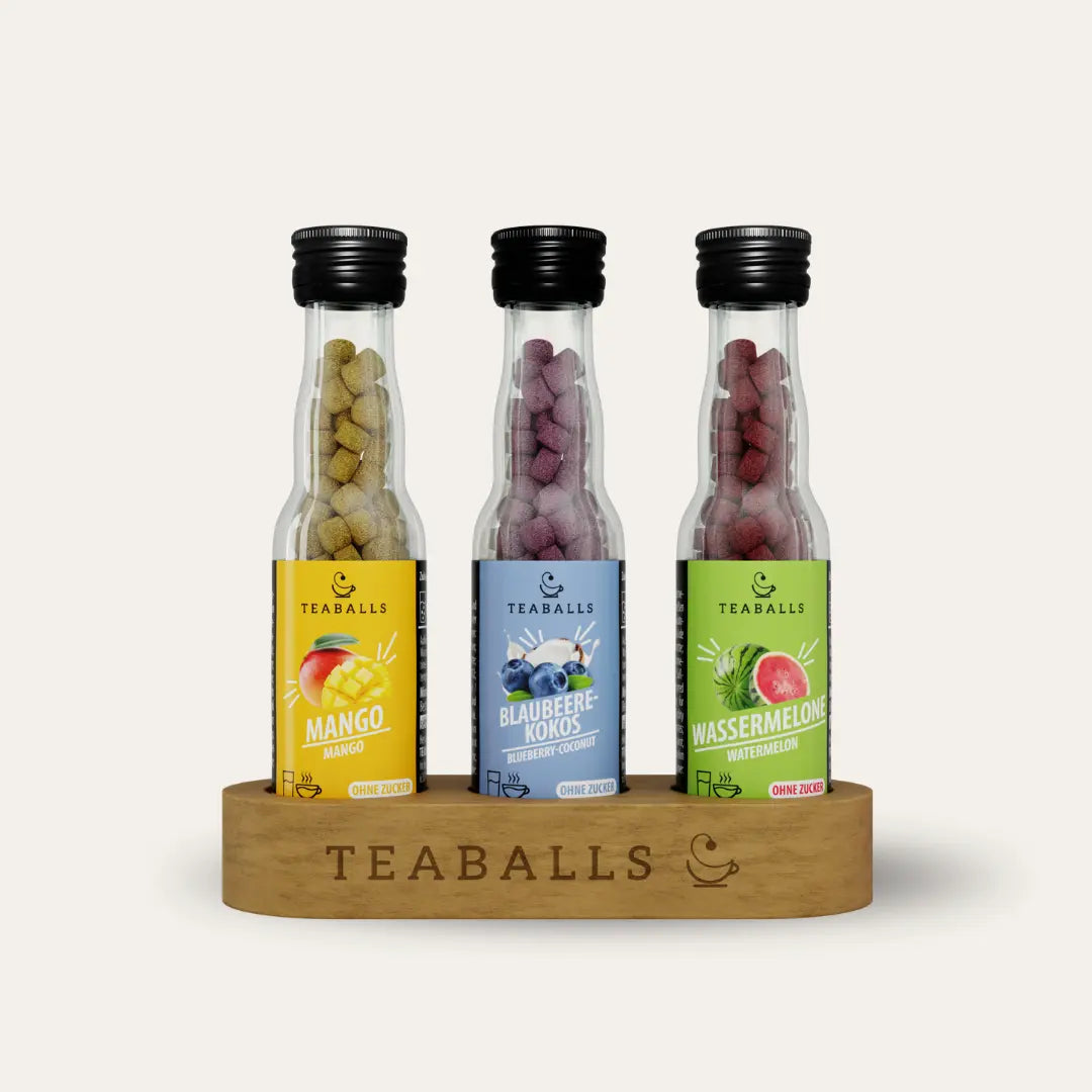 TEABALLS Urlaubs-Trio Set - Mango • Blaubeere-Kokos • Wassermelone