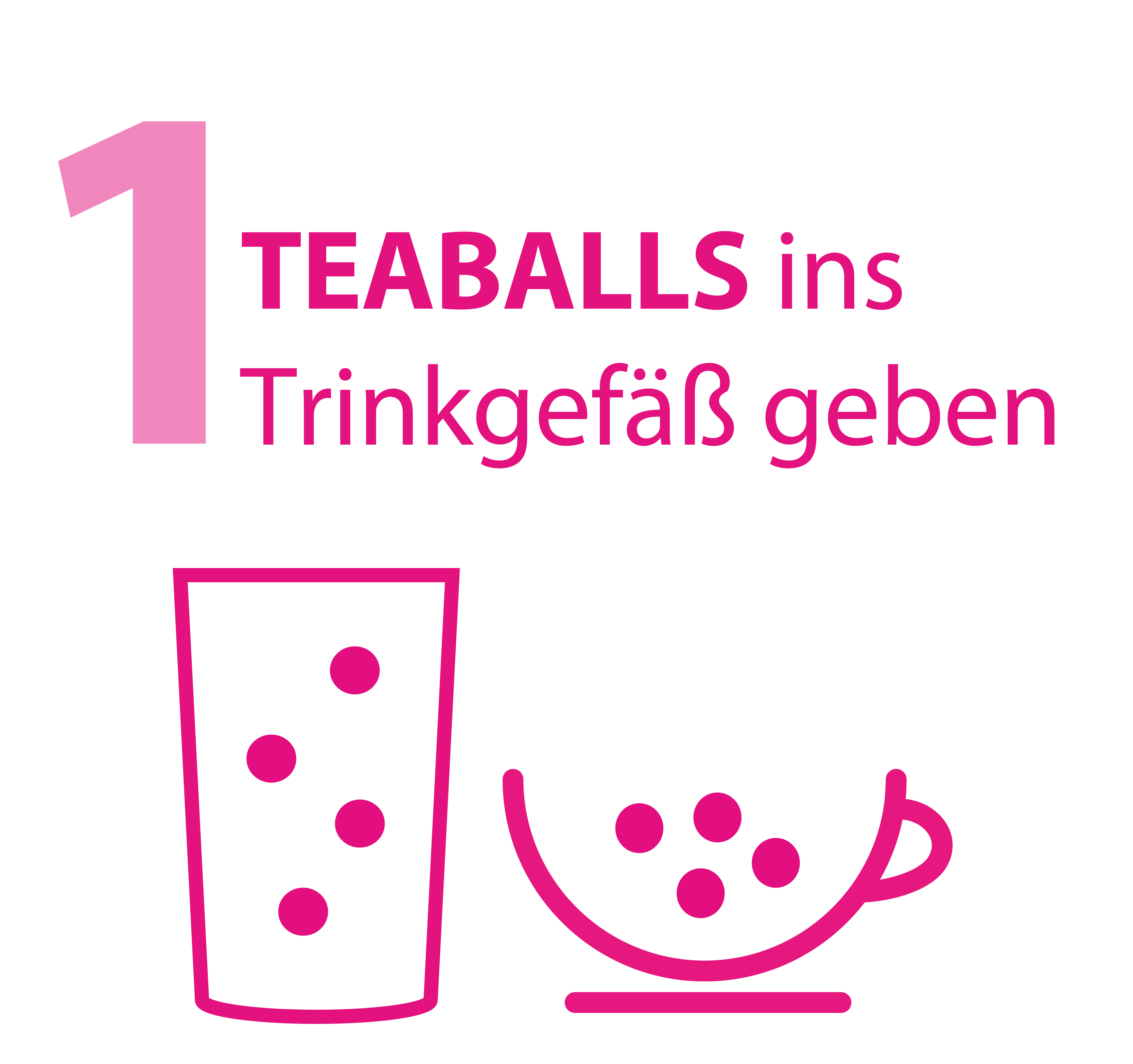 Teaballs ins Trinkgefäß geben