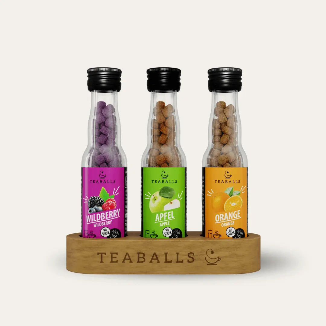 (NEU) TEABALLS - 3er Set WINTERFRÜCHTE MINI - WILDBERRY, APFEL, ORANGE VIP - TEABALLS GmbH