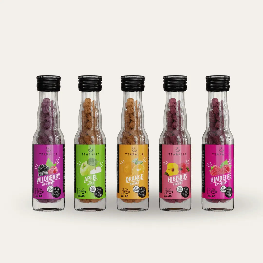 (NEU) TEABALLS - 5er Set WINTERFRÜCHTE - WILDBERRY, APFEL, ORANGE, HIBISKUS, HIMBEERE VIP - TEABALLS GmbH