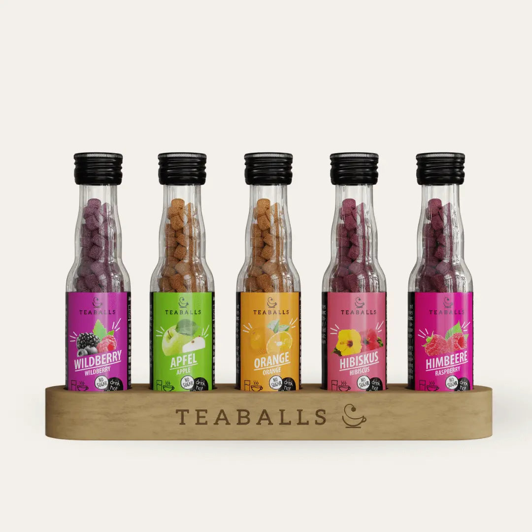 (NEU) TEABALLS - 5er Set WINTERFRÜCHTE - WILDBERRY, APFEL, ORANGE, HIBISKUS, HIMBEERE VIP - TEABALLS GmbH