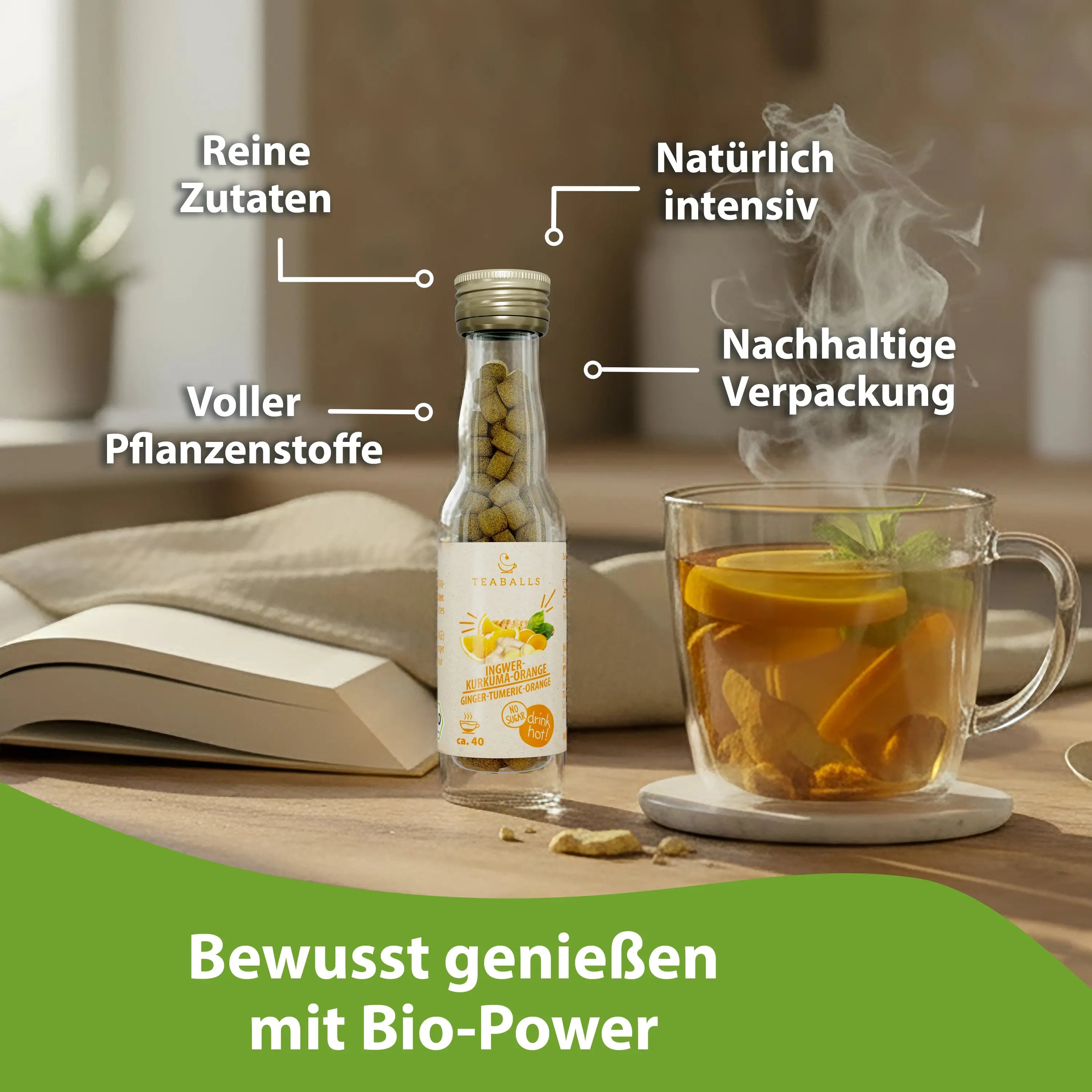 TEABALLS BIO – INGWER KURKUMA ORANGE - TEABALLS GmbH