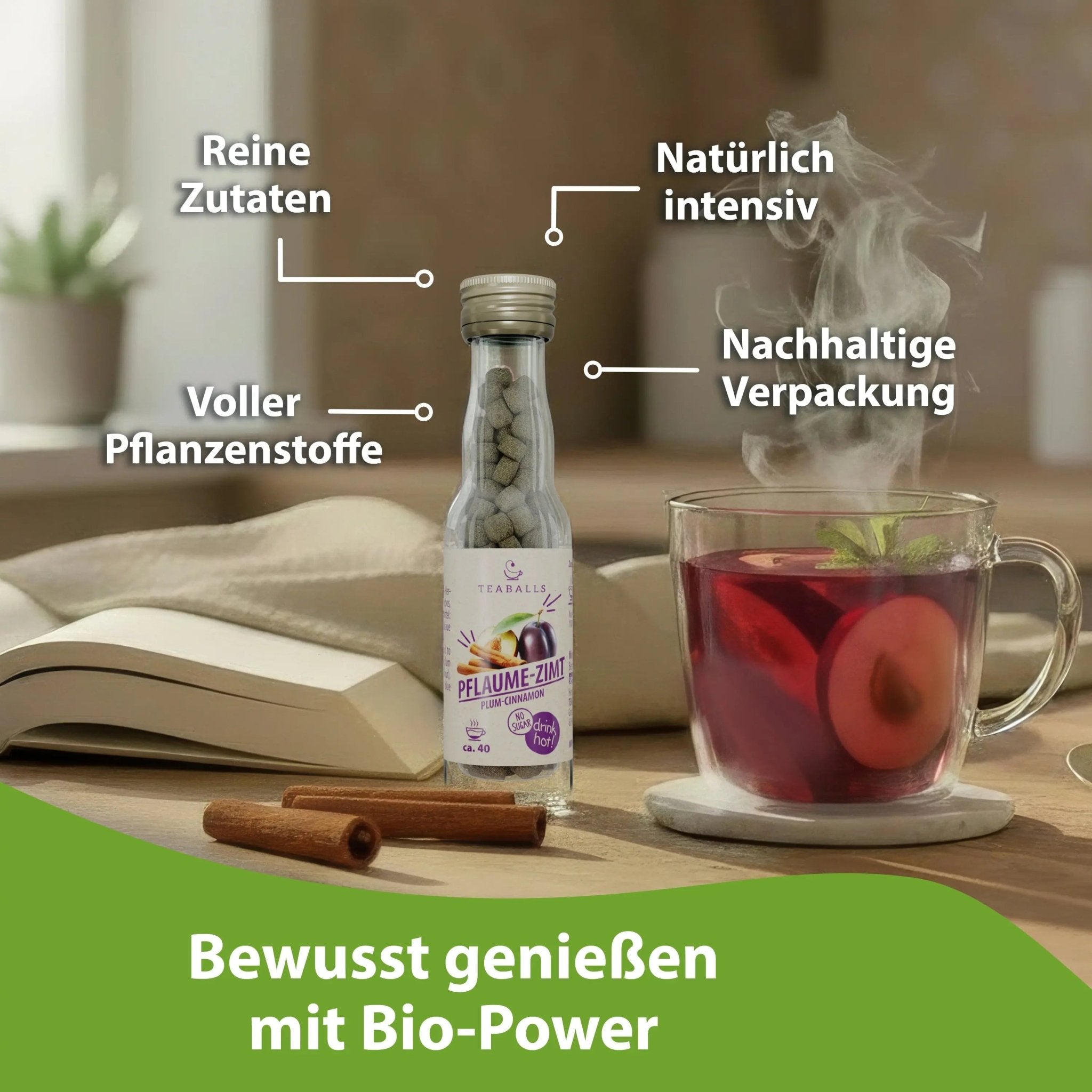 TEABALLS BIO – PFLAUME ZIMT - TEABALLS GmbH