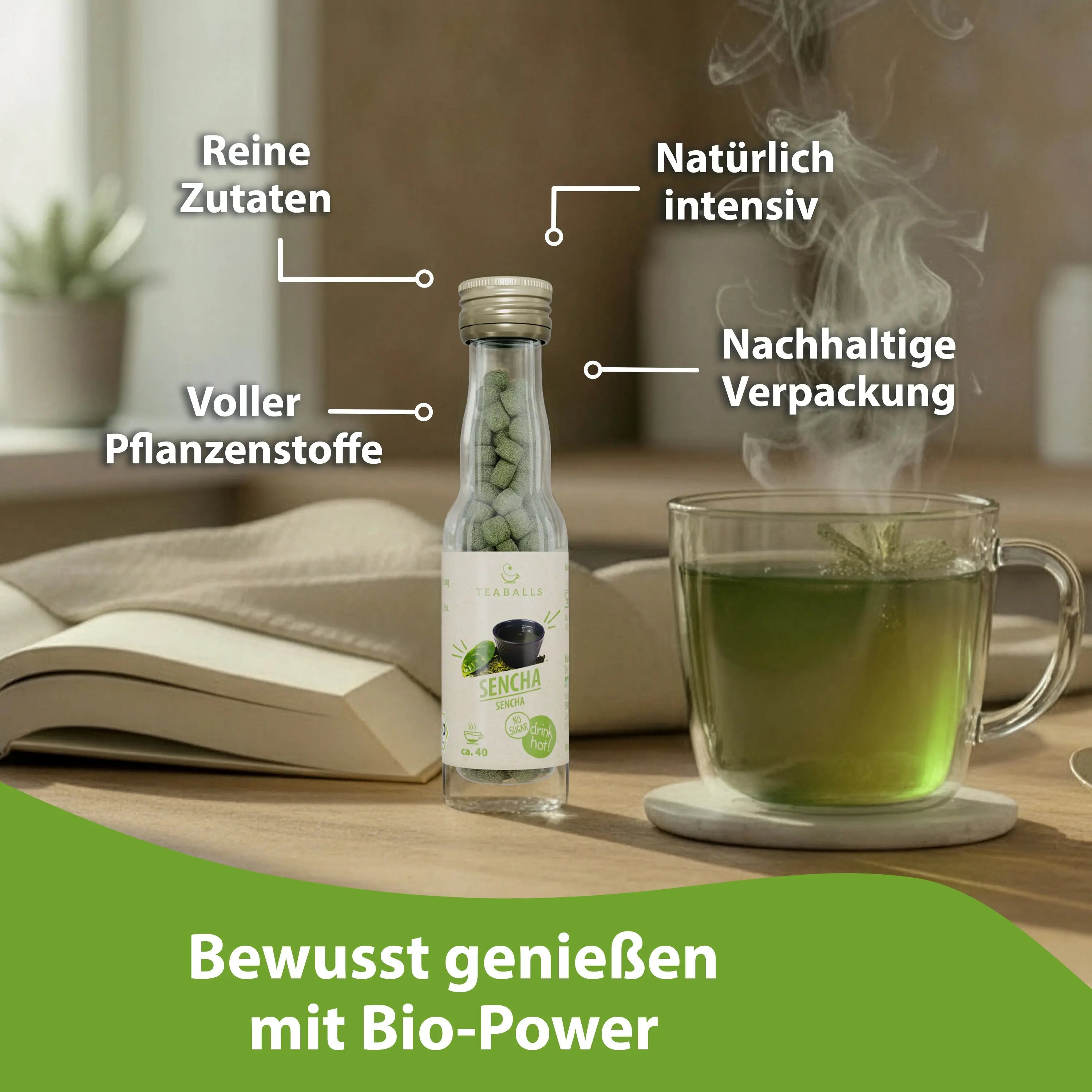 TEABALLS BIO – SENCHA GRÜNER TEE - TEABALLS GmbH