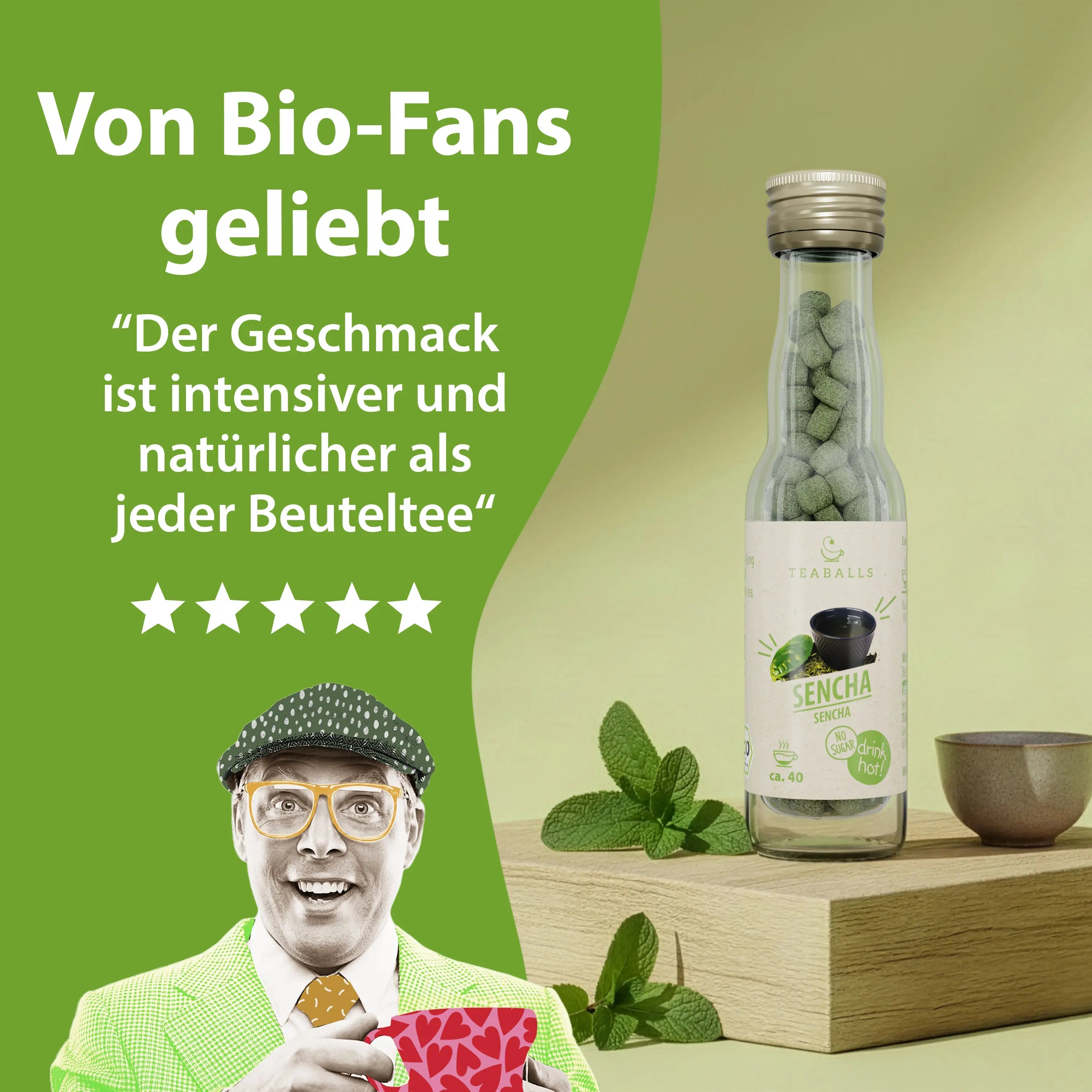 TEABALLS BIO – SENCHA GRÜNER TEE - TEABALLS GmbH