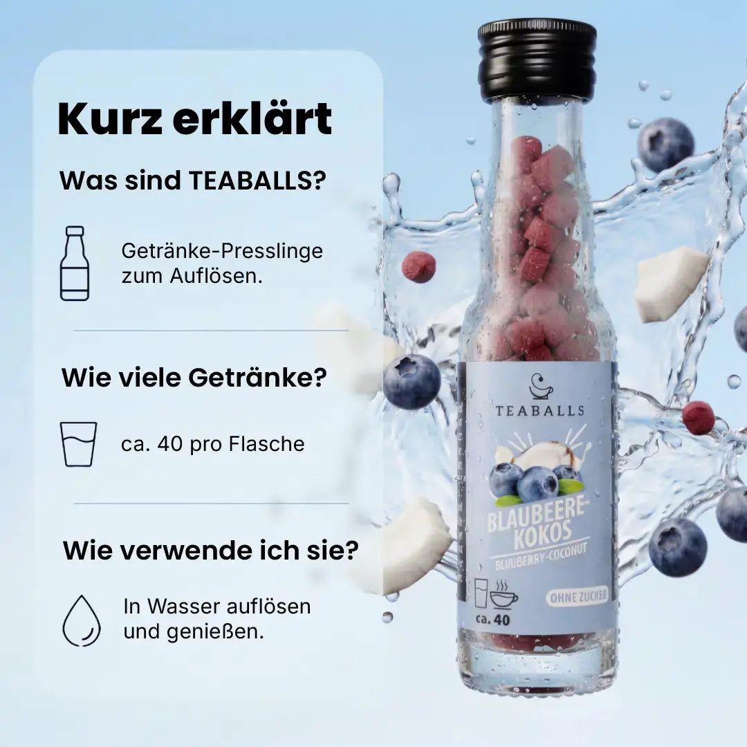 TEABALLS - BLAUBEERE-KOKOS VIP - TEABALLS GmbH