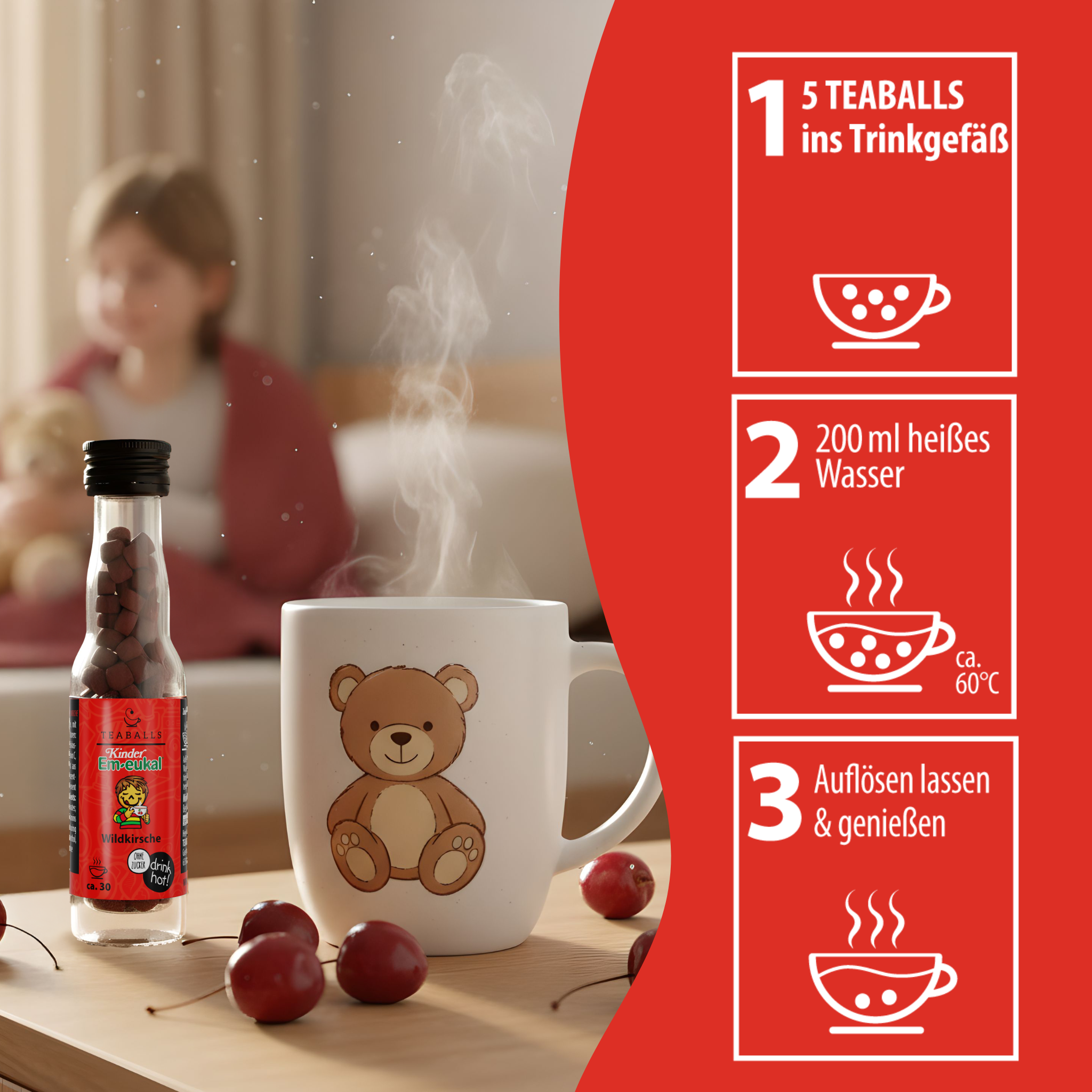TEABALLS x Kinder Em-eukal Wildkirsche TEABALLS GmbH