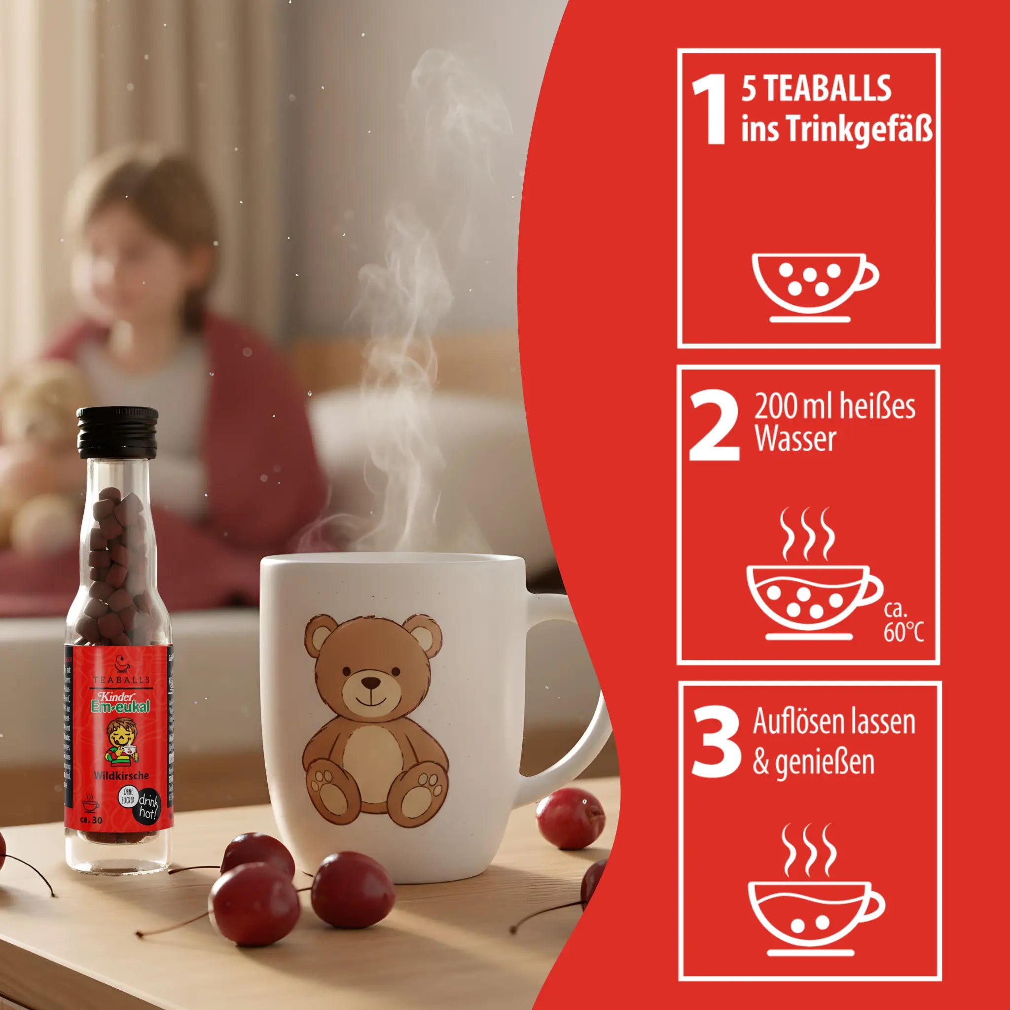 TEABALLS x Kinder Em-eukal Wildkirsche TEABALLS GmbH