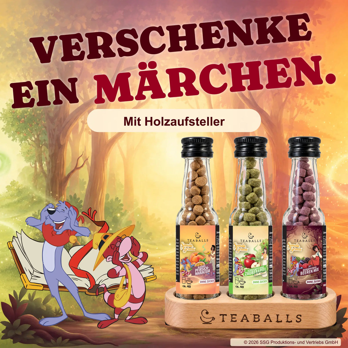 SimsalaGrimm Märchentrio – 3er-Tee-Set