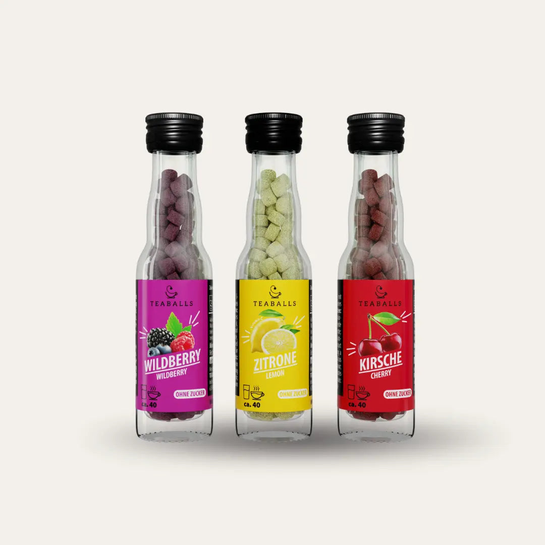 TEABALLS Lieblings-Trio Set - Wildberry • Zitrone • Kirsche