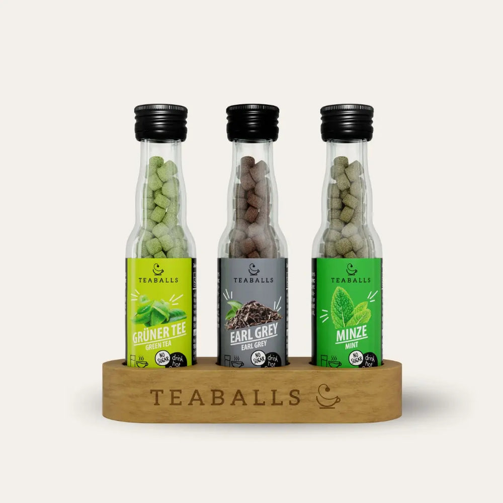 TEABALLS  - 3er Set CLASSIC - GRÜNER TEE, EARL GREY, MINZE
