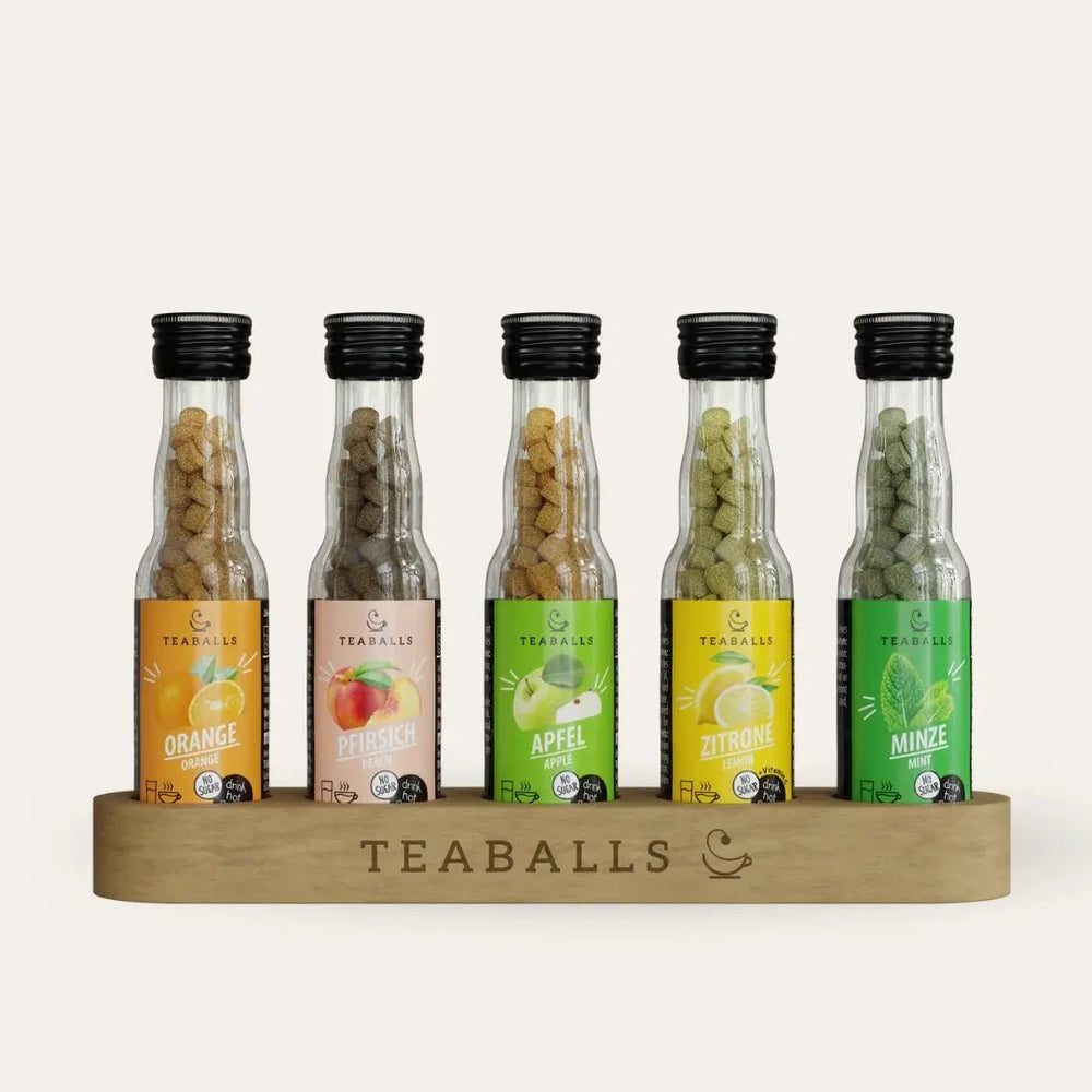 TEABALLS - 5er Set BIG CITRUS - ORANGE, PFIRSICH, APFEL, ZITRONE, MINZE