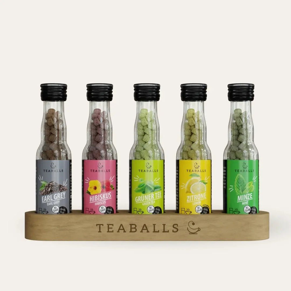 TEABALLS - 5er Set BIG CLASSIC - EARL GREY, HIBISKUS, GRÜNER TEE, ZITRONE, MINZE