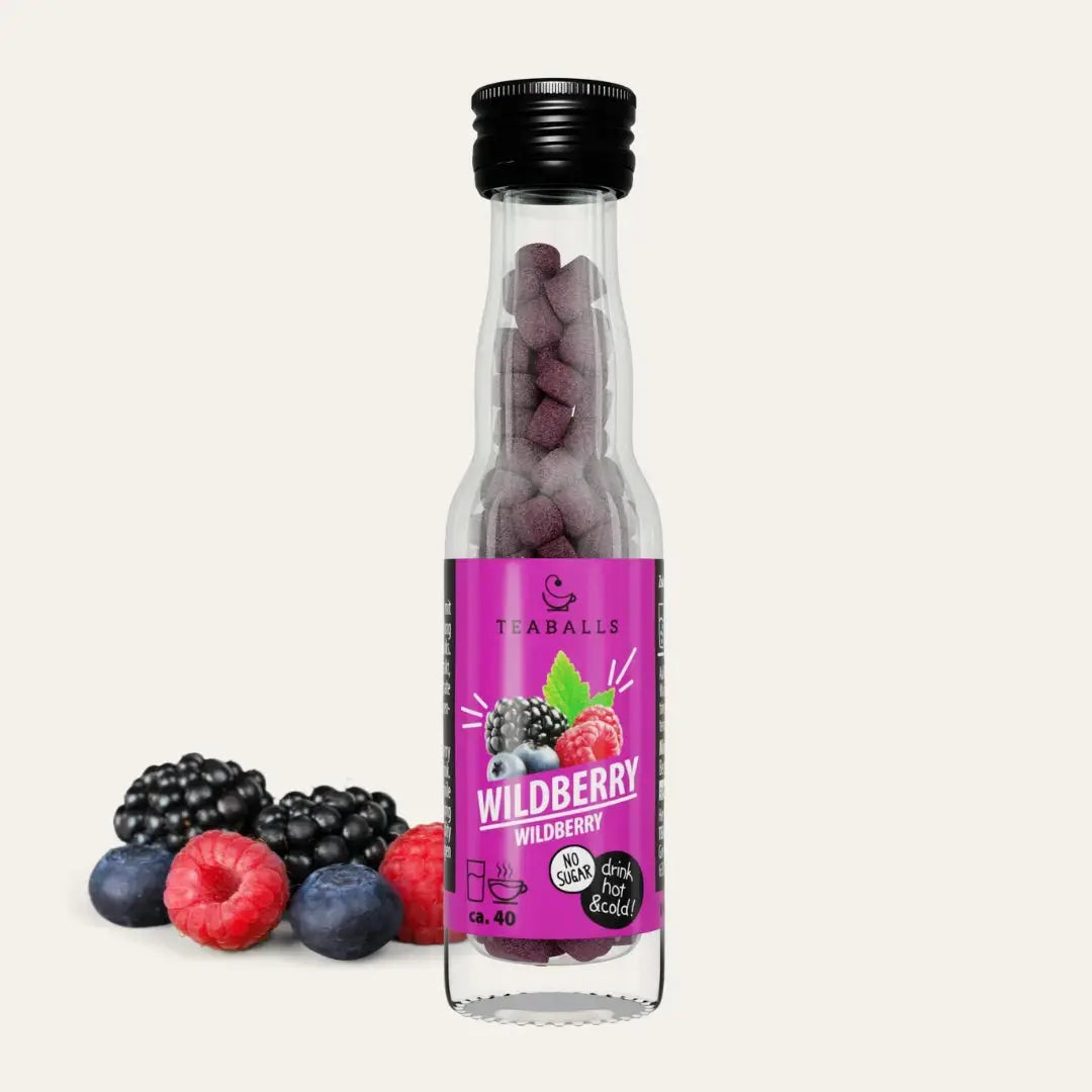 TEABALLS - 5er Set RAINBOW - HIMBEERE, ORANGE, ZITRONE, MINZE, WILDBERRY - TEABALLS GmbH