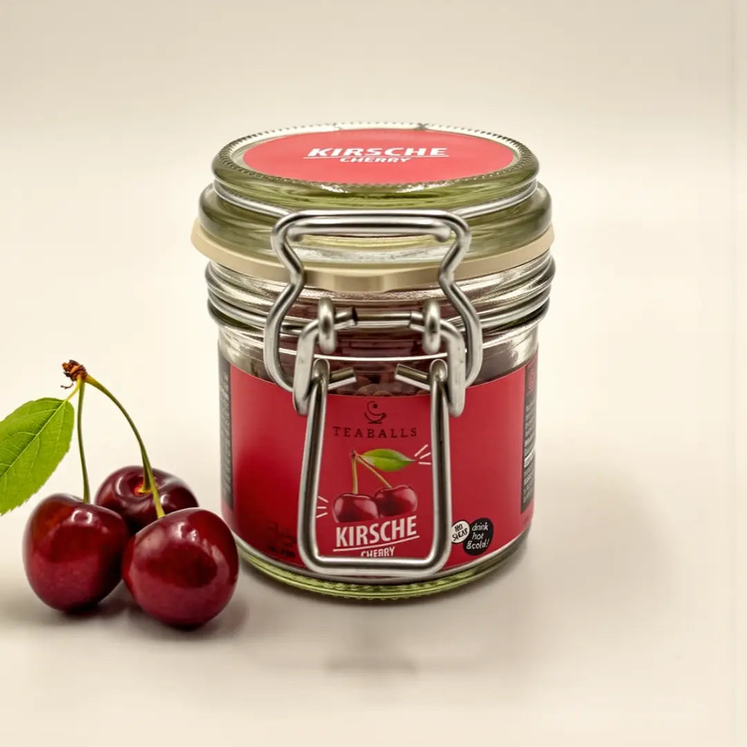 TEABALLS Kirsche – 266 Tassen Vorratsglas - TEABALLS GmbH