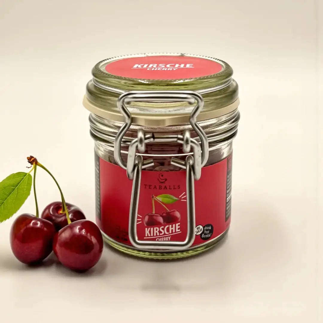 TEABALLS Kirsche – 266 Tassen Vorratsglas - TEABALLS GmbH