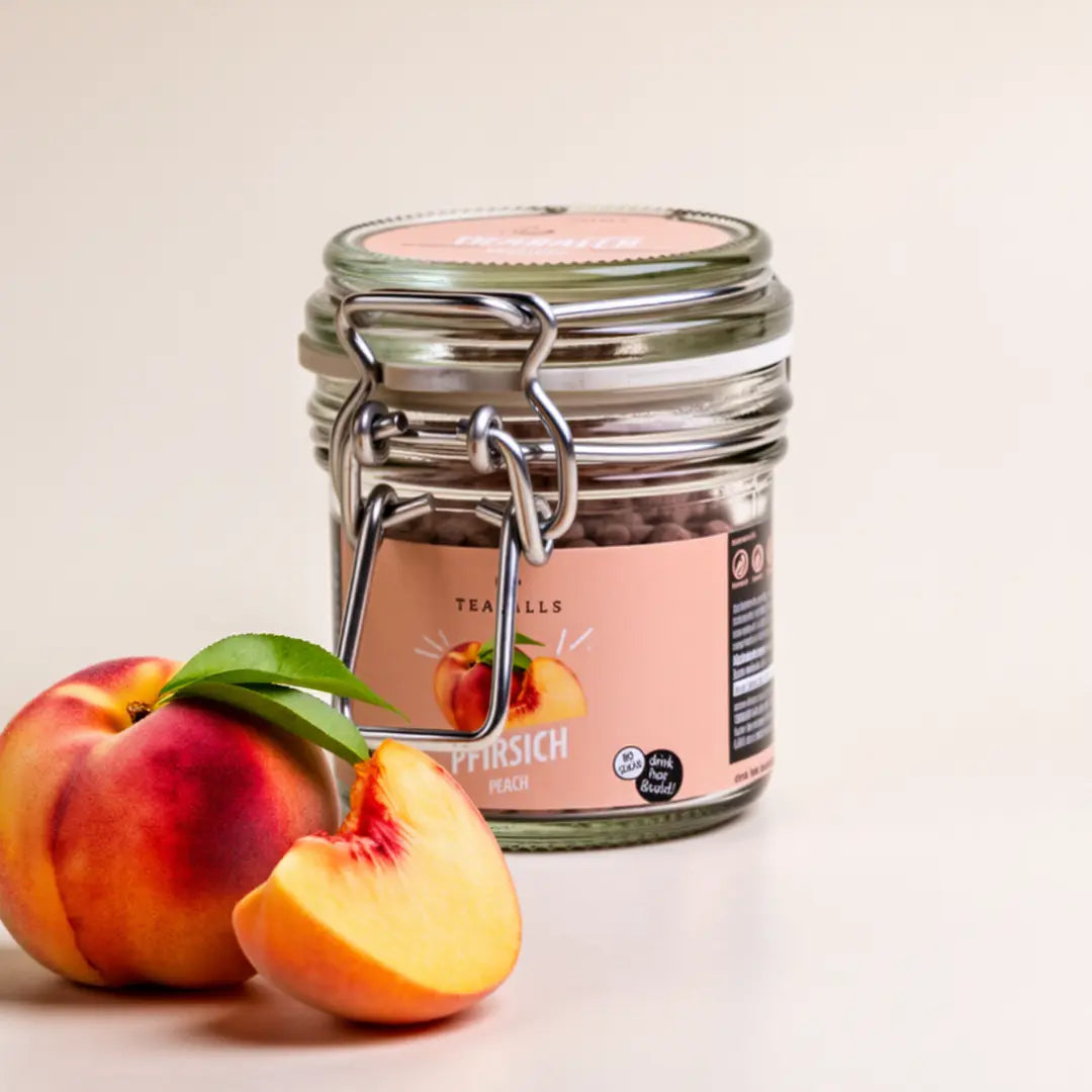 TEABALLS Pfirsich – 266 Tassen Vorratsglas - TEABALLS GmbH