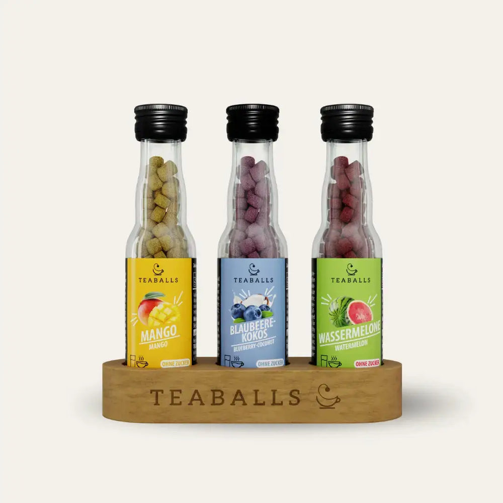 TEABALLS Urlaubs-Trio Set - Mango • Blaubeere-Kokos • Wassermelone