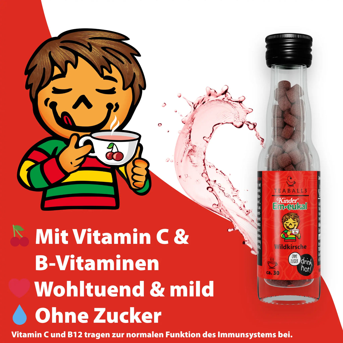 TEABALLS x Em-eukal - 3er Set VITAMIN TRIO - VITAMIN SHOT, ZITRONE, WILDKIRSCHE TEABALLS GmbH