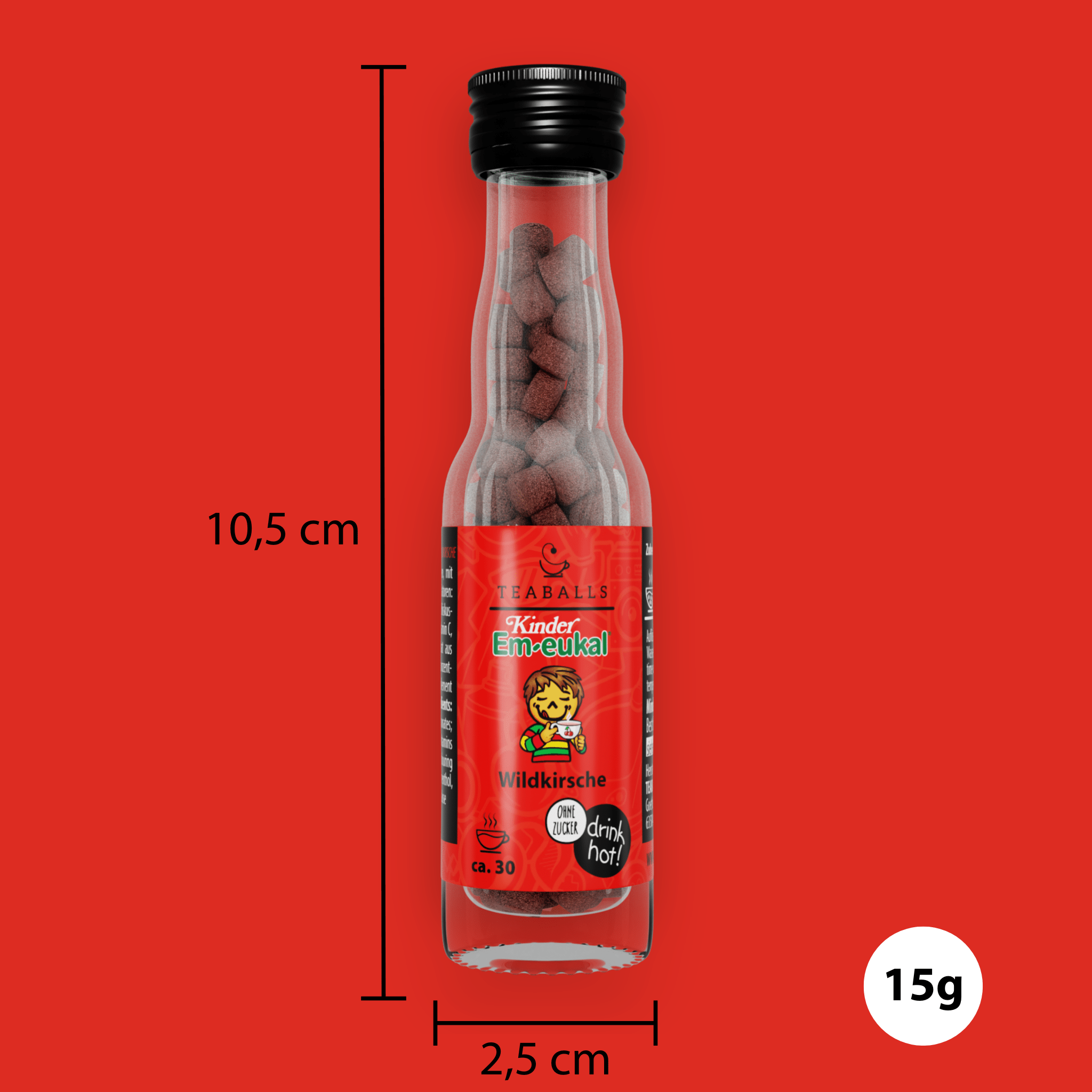 TEABALLS x Kinder Em - eukal Wildkirsche - TEABALLS GmbH