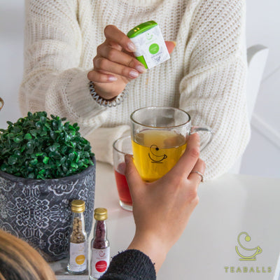 TEABALLS – Grüner Tee Black Dosierspender | 30-60 Tassen - Teaballs