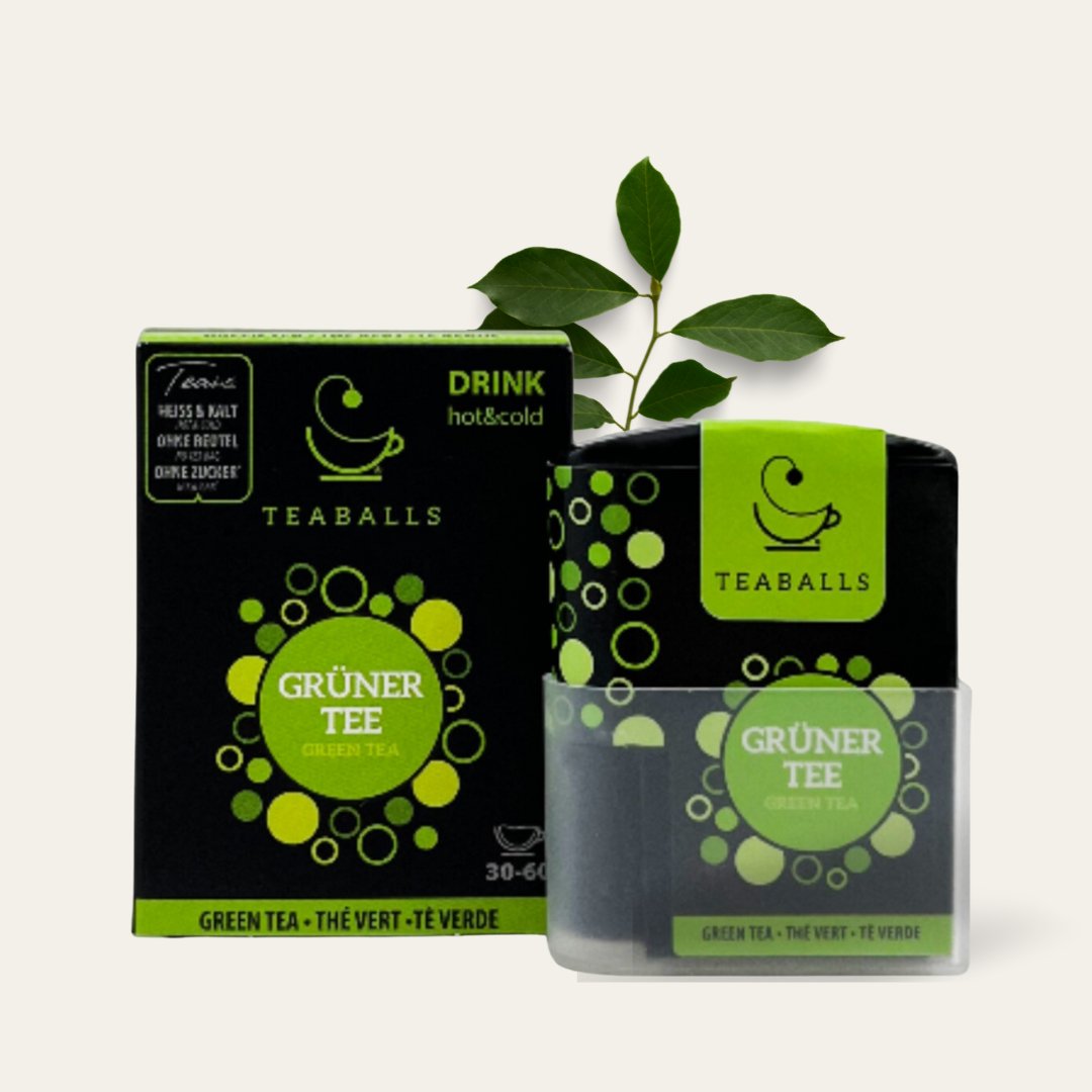 TEABALLS – Grüner Tee Black Dosierspender | 30-60 Tassen - Teaballs